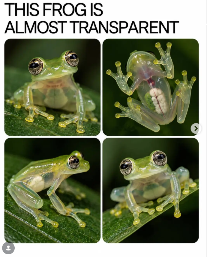 THIS FROG IS ALMOST TRANSPARENT
