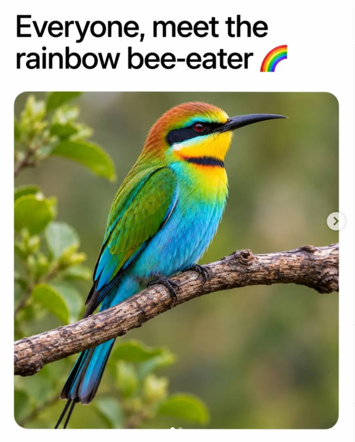Everyone, meet the rainbow bee-eater >