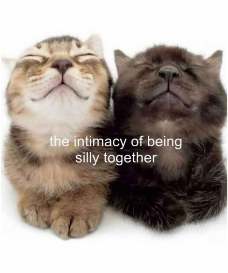 the intimacy of being silly together