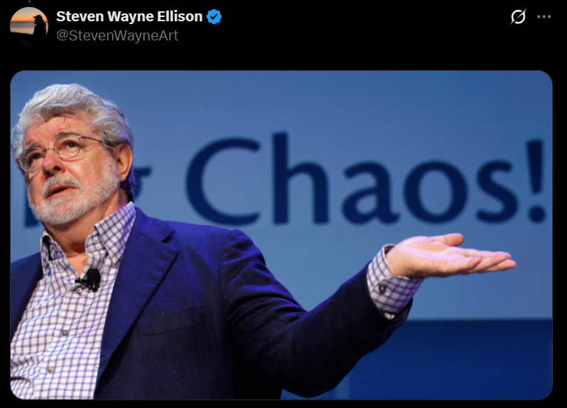 Steven Wayne Ellison @StevenWayneArt Chaos!