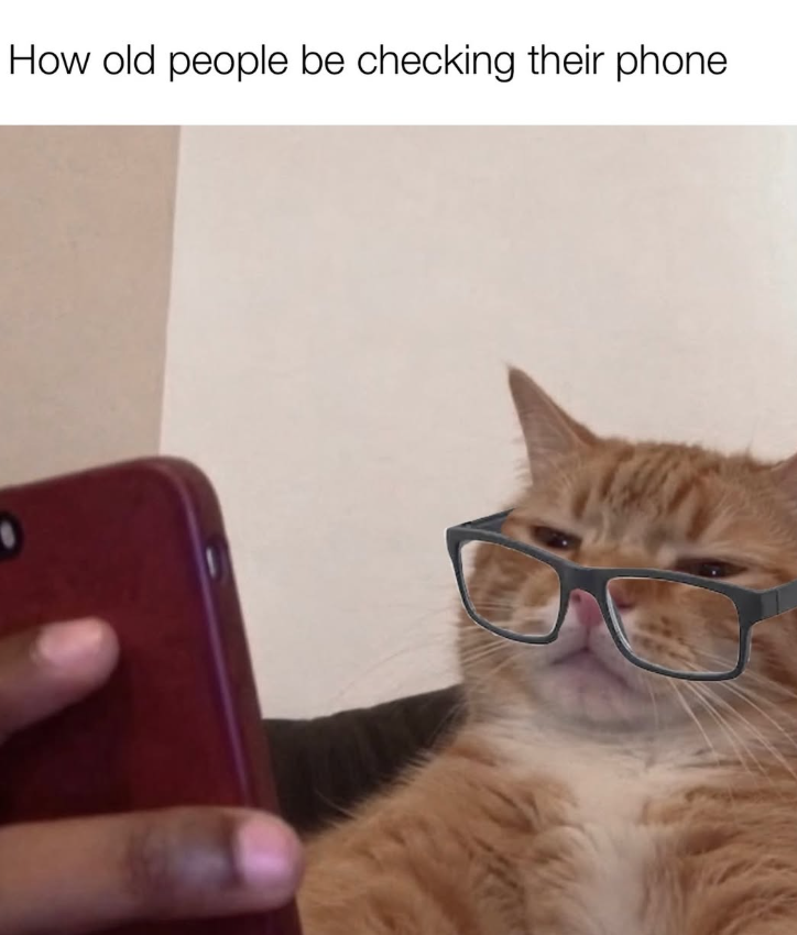How old people be checking their phone