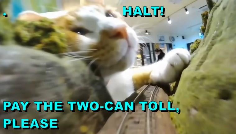 HALT! PAY THE TWO-CAN TOLL, PLEASE