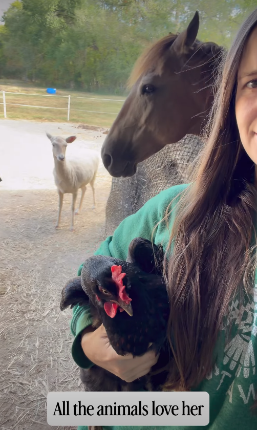 All the animals love her M