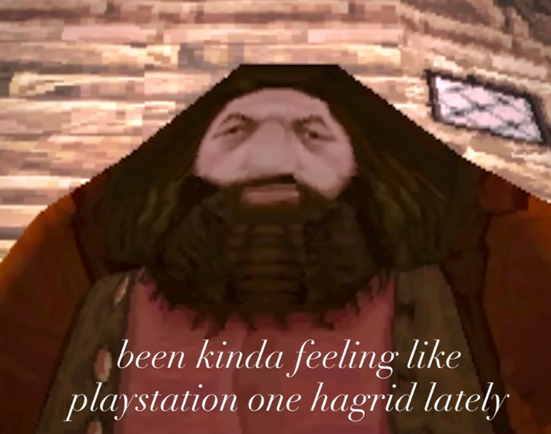 been kinda feeling like playstation one hagrid lately