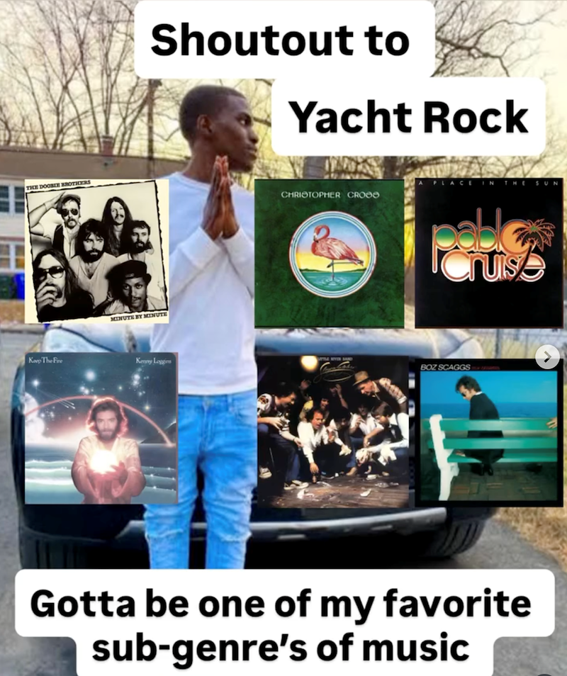 Shoutout to Yacht Rock THE DOOBIE BROTHERS CE IN THE SUN CHRISTOPHER CROOD MINUTE BY MINUTE Cruise Keep The Fire Kenny Loggins BOZ SCAGGS Gotta be one of my favorite sub-genre's of music