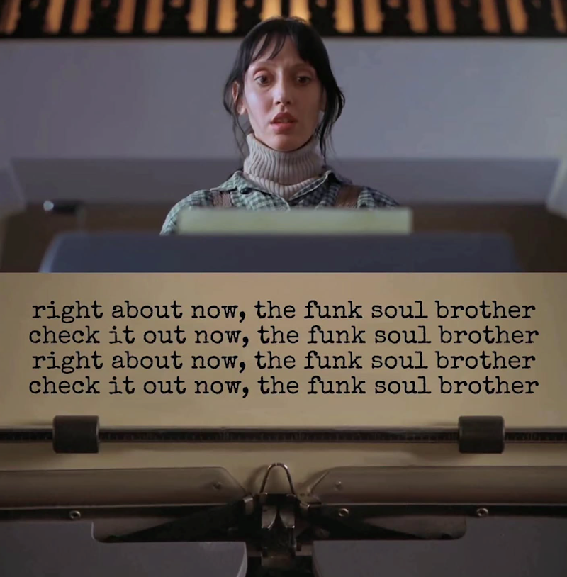 right about now, the funk soul brother check it out now, the funk soul brother right about now, the funk soul brother check it out now, the funk soul brother