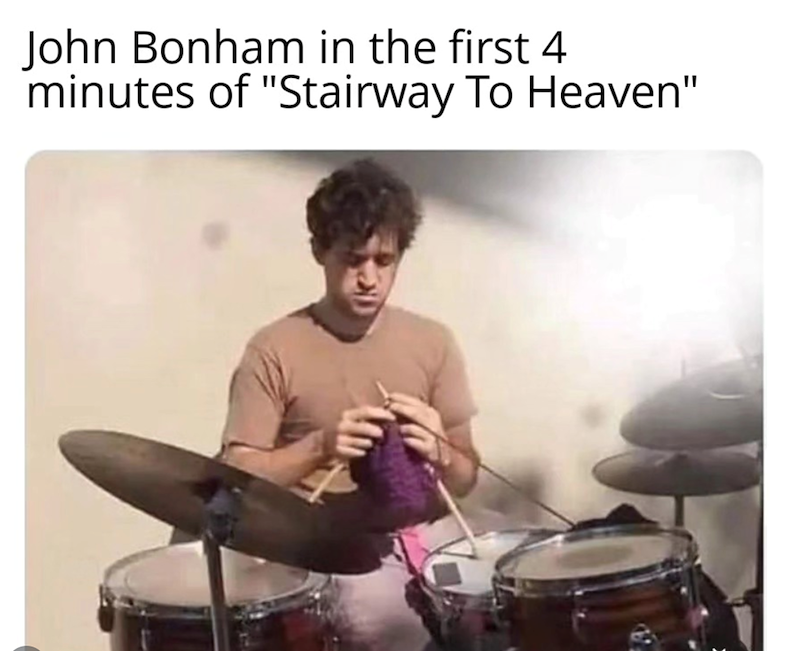 John Bonham in the first 4 minutes of "Stairway To Heaven"