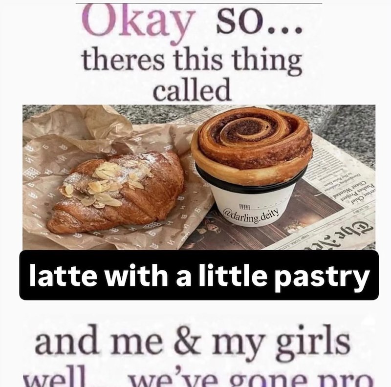 Okay so... theres this thing called @darling.deity pa and latte with a little pastry and me & my girls well we've gone pro