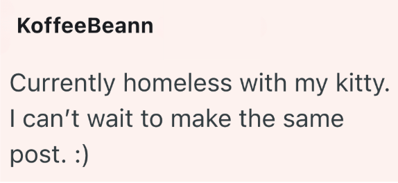 KoffeeBeann Currently homeless with my kitty. I can't wait to make the same post. :)
