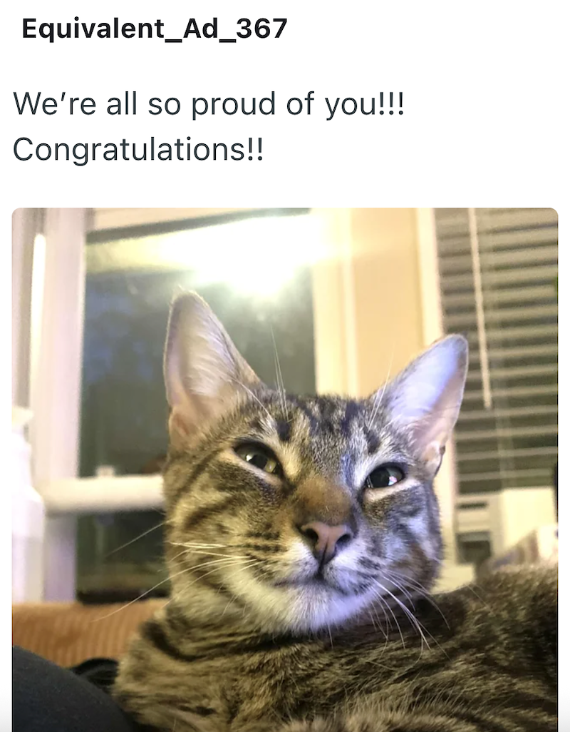 Equivalent_Ad_367 We're all so proud of you!!! Congratulations!!