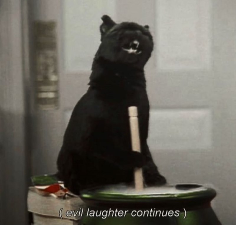 (evil laughter continues)