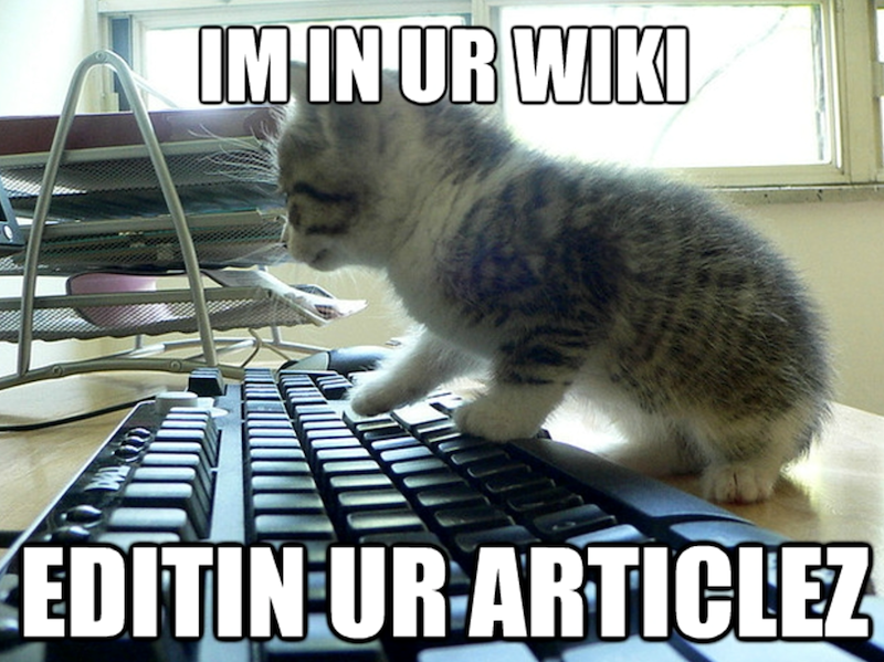 IM IN UR WIKI EDITIN UR ARTICLEZ