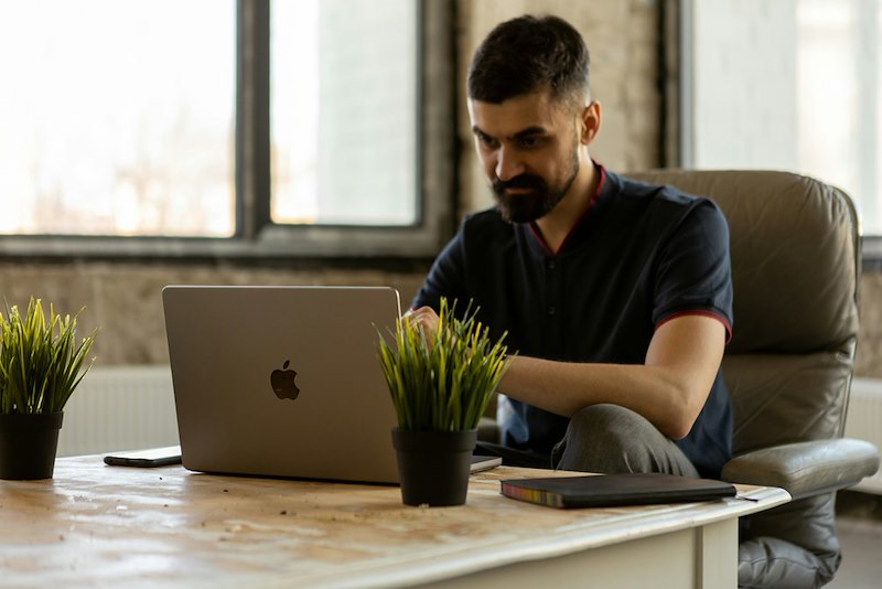 Employee working.