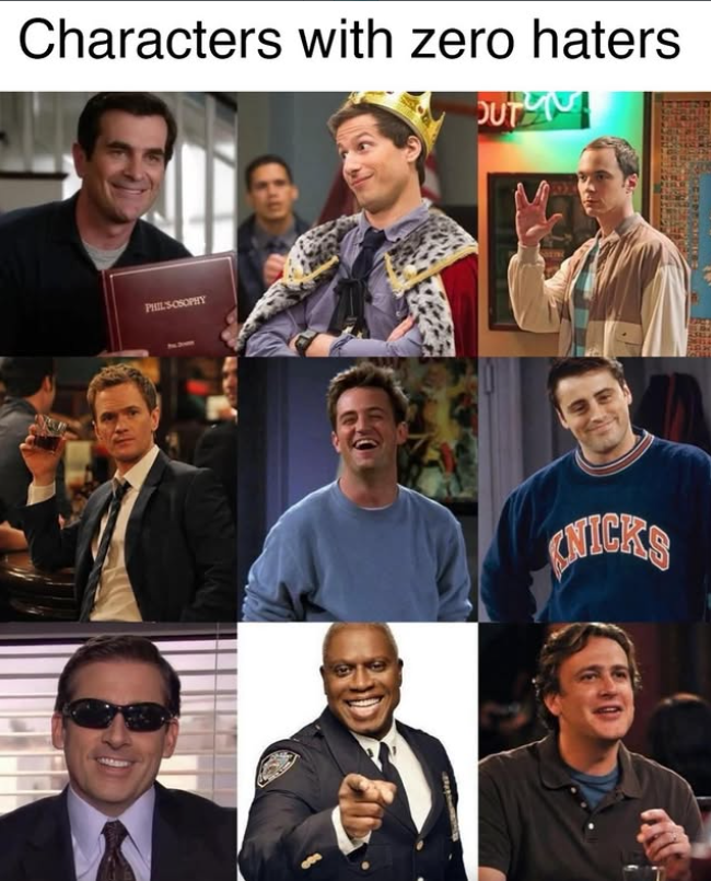 Characters with zero haters OUT PHILSOSOPHY KNICKS
