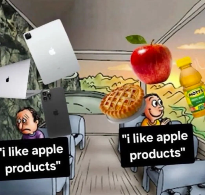 "i like apple products" "i like apple products" MOTTS 802