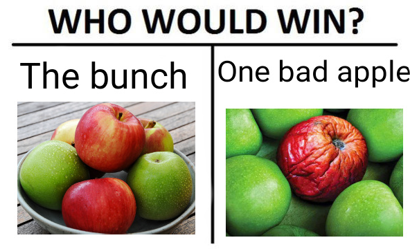 WHO WOULD WIN? The bunch One bad apple-
