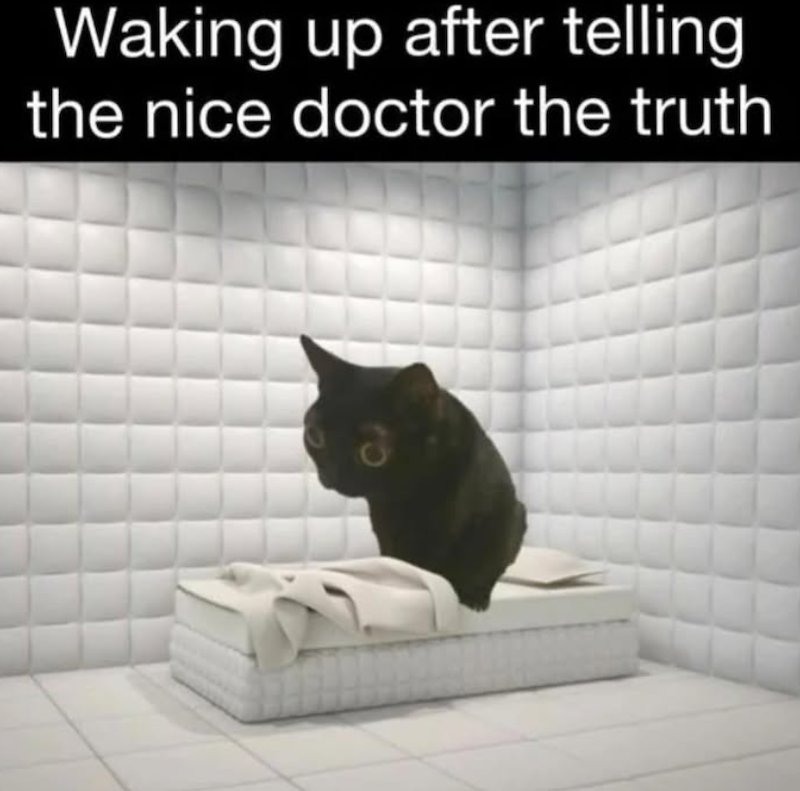 Waking up after telling the nice doctor the truth