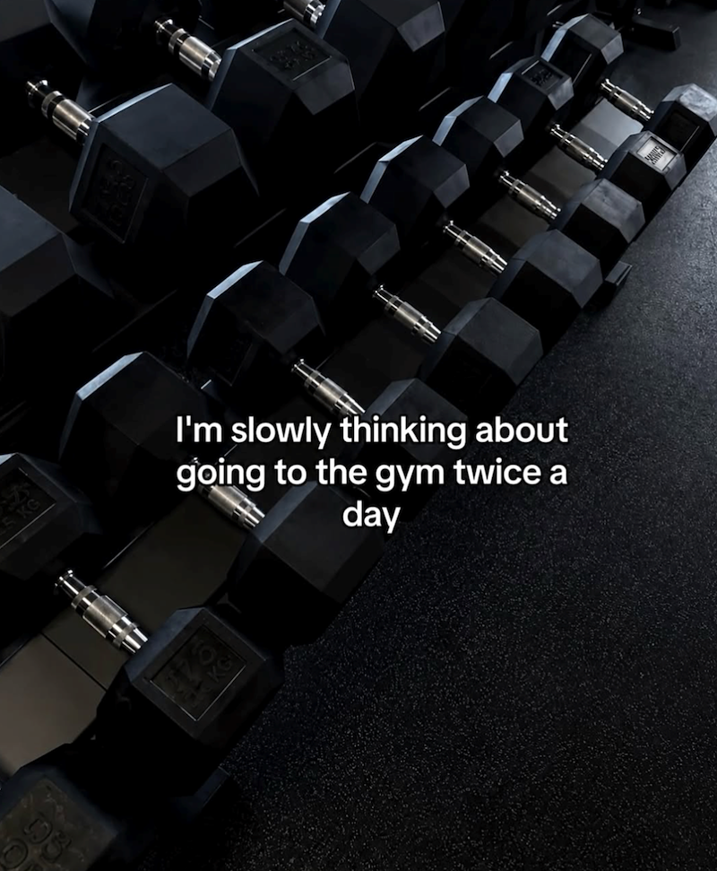 I'm slowly thinking about going to the gym twice a day 94 KG