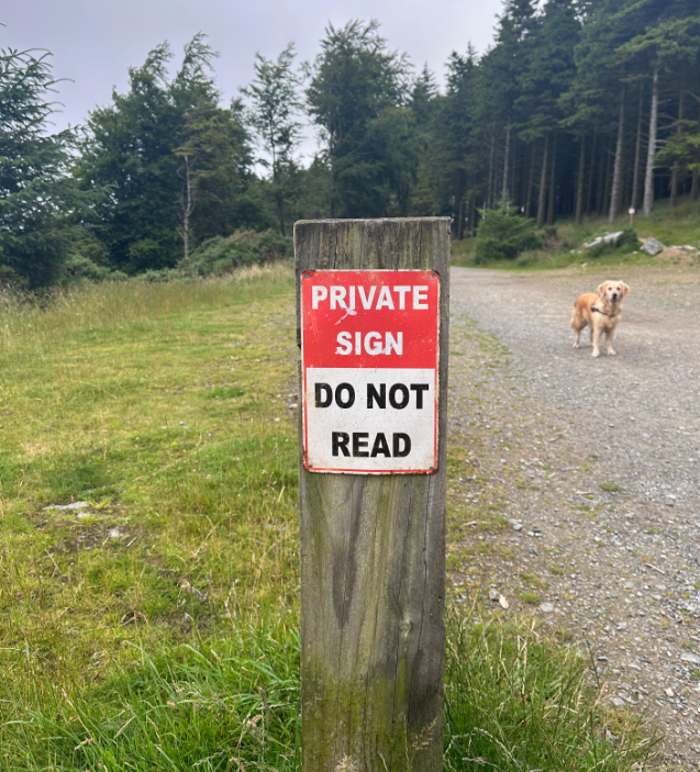 PRIVATE SIGN DO NOT READ