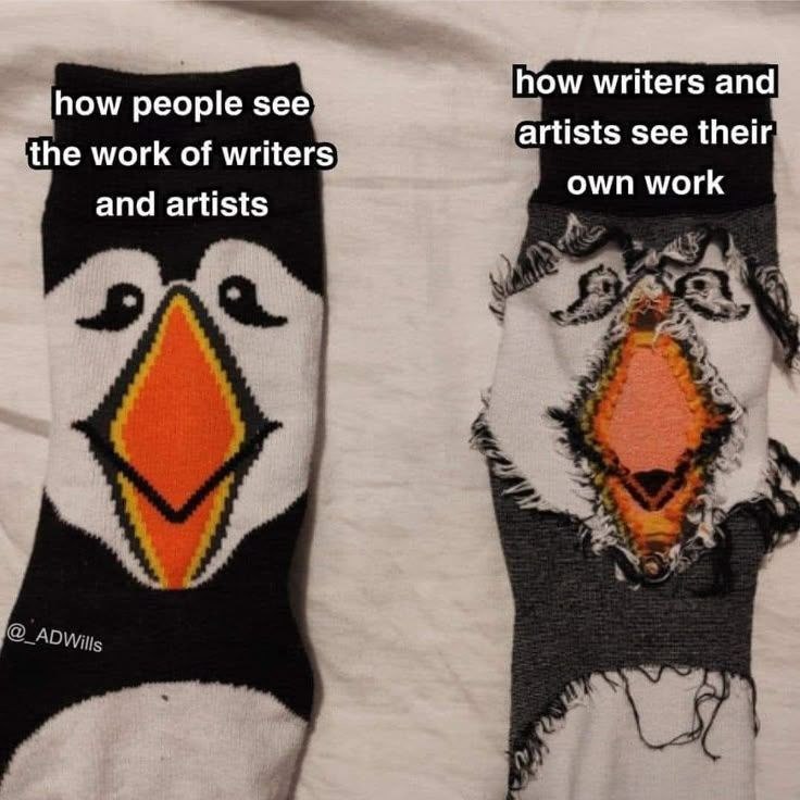how people see the work of writers and artists how writers and artists see their own work @_ADWills
