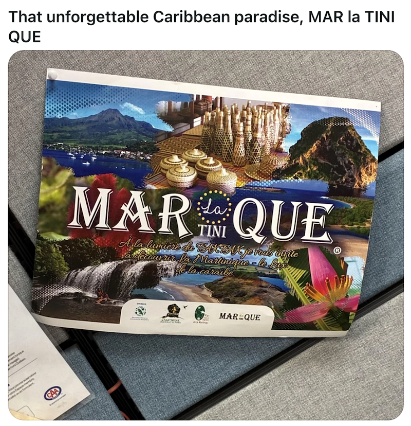 mentorgue CAA That unforgettable Caribbean paradise, MAR la TINI QUE La MAR QUE TINI A la lumière du TAKZAK je vous imple découvrir la Martinique - le Laye de la caraibe Waring MAR QUE