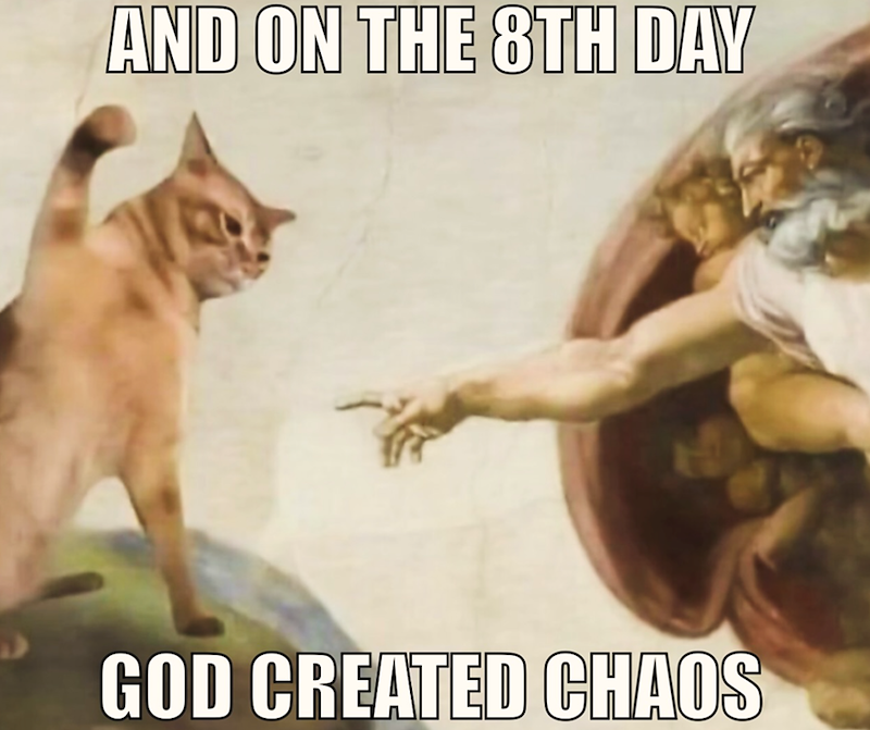 AND ON THE 8TH DAY GOD CREATED CHAOS