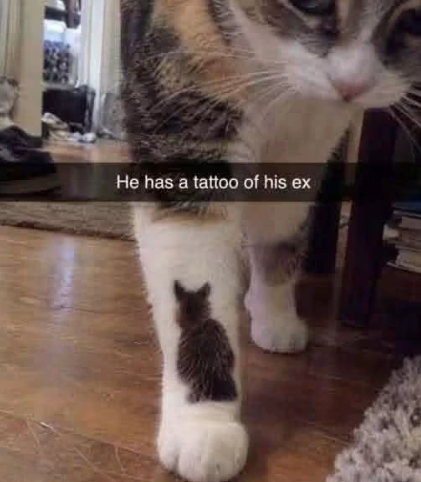 He has a tattoo of his ex
