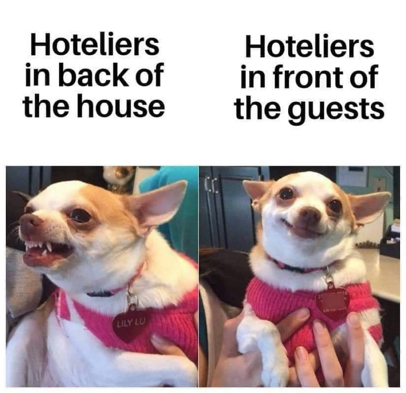 Hoteliers in back of the house Hoteliers in front of the guests LILY LU