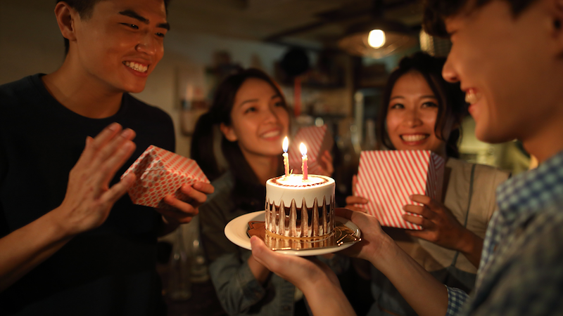 Happy birthday celebration. 