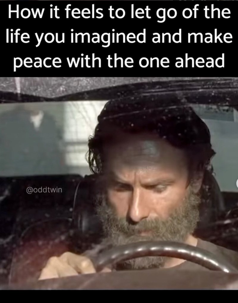 How it feels to let go of the life you imagined and make peace with the one ahead @oddtwin