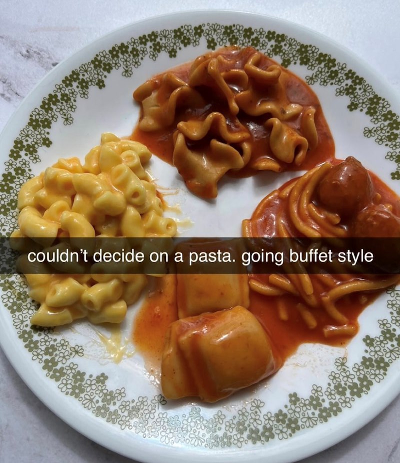 couldn't decide on a pasta. going buffet style