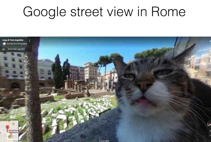 Google street view in Rome Google