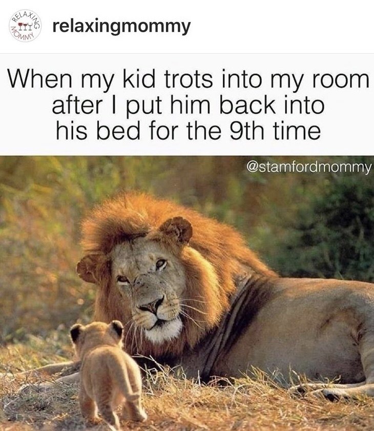 RELAXING MOMMY relaxingmommy When my kid trots into my room after I put him back into his bed for the 9th time @stamfordmommy
