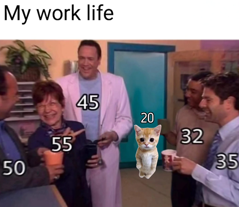 My work life 50 55 45 20 32 35