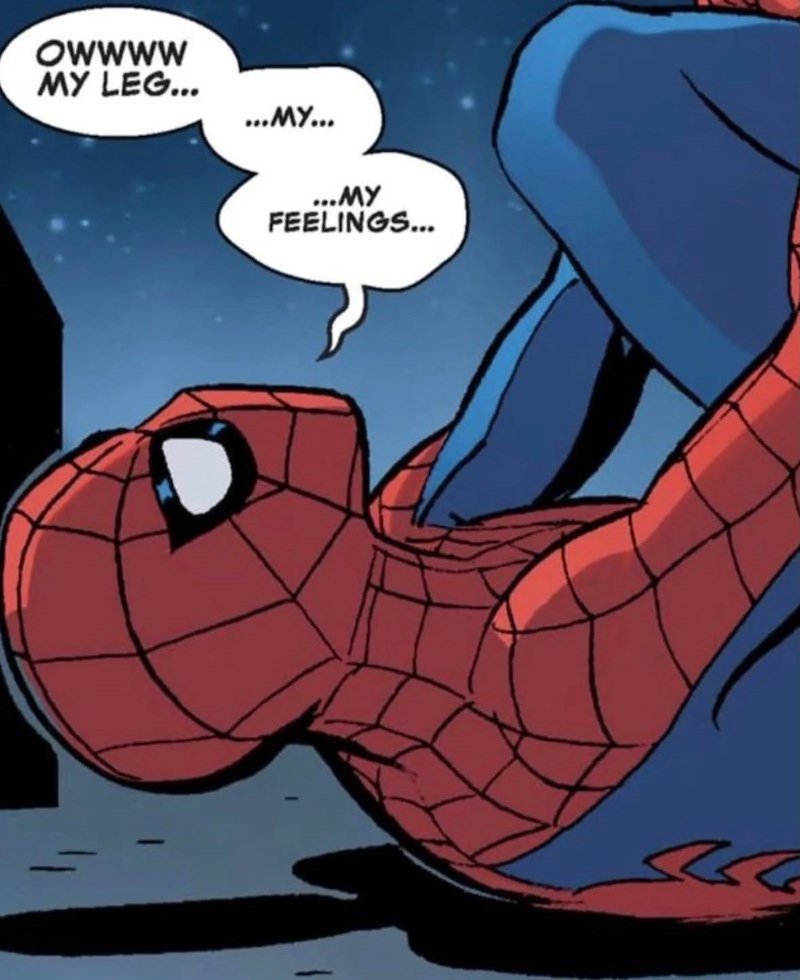 OWWWW MY LEG... ...MY... ...MY FEELINGS... S K