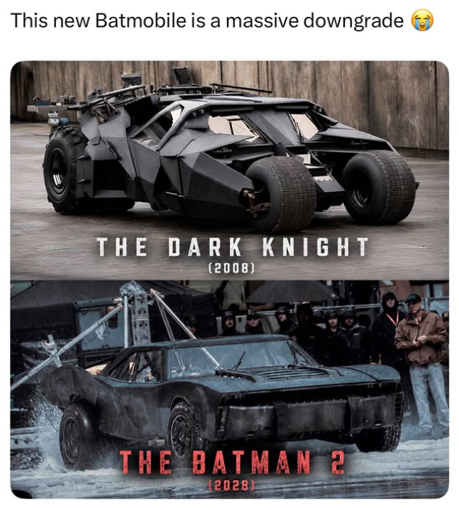 This new Batmobile is a massive downgrade THE DARK KNIGHT (2008) THE BATMAN 2 (2028)