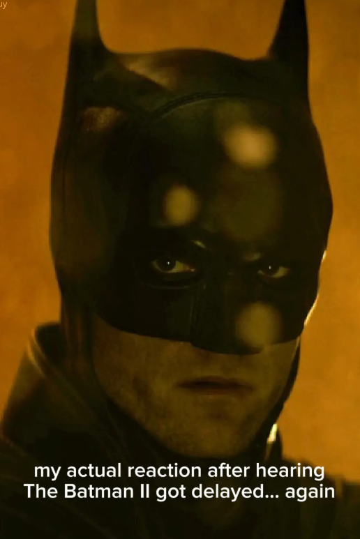 my actual reaction after hearing The Batman II got delayed... again