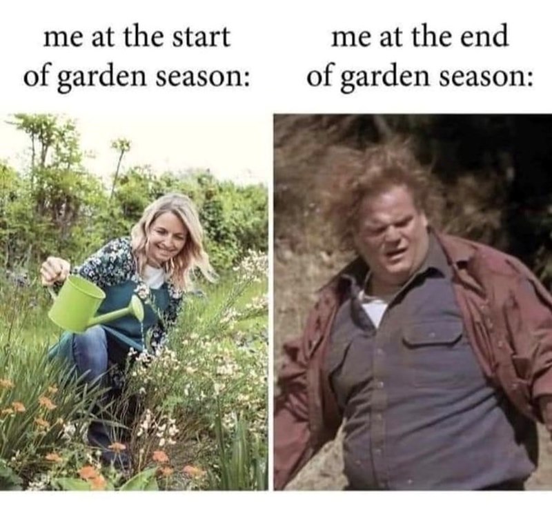me at the start me at the end of garden season: of garden season: