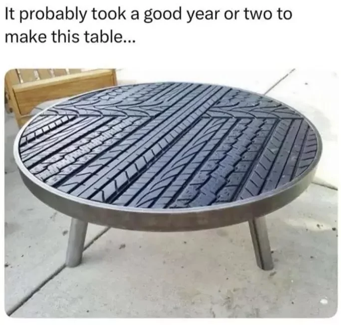 It probably took a good year or two to make this table...