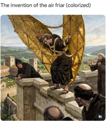 The invention of the air friar (colorized) 剡
