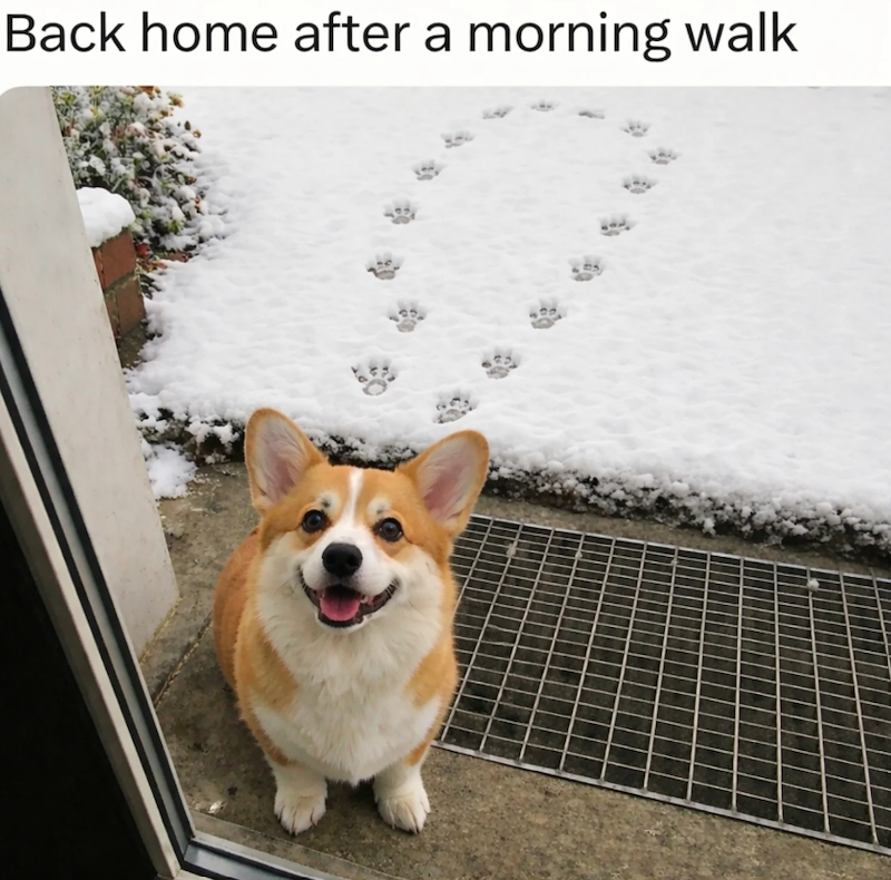 Back home after a morning walk