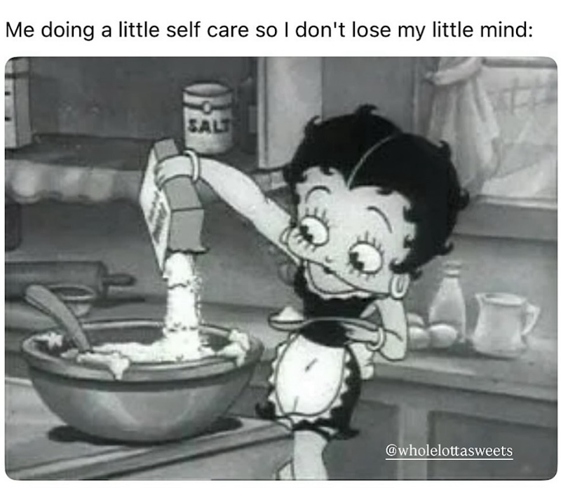 Me doing a little self care so I don't lose my little mind: SALT @wholelottasweets