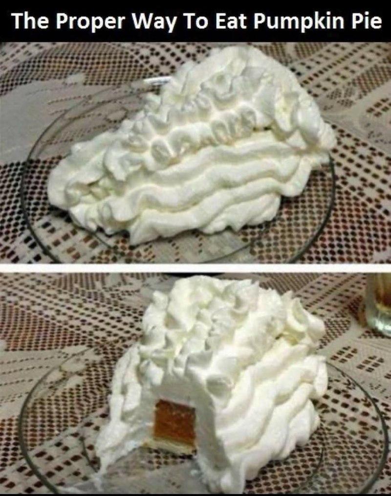 The Proper Way To Eat Pumpkin Pie