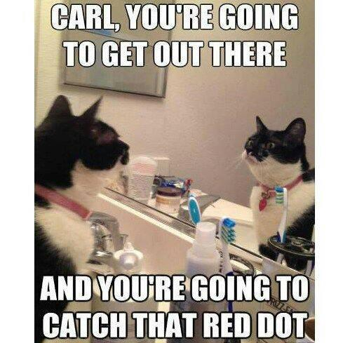 CARL, YOU'RE GOING TO GET OUT THERE AND YOU'RE GOING TO CATCH THAT RED DOT