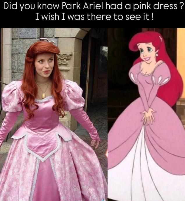 Did you know Park Ariel had a pink dress? I wish I was there to see it!