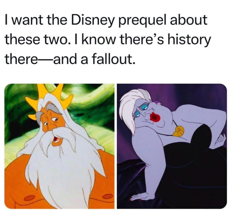 I want the Disney prequel about these two. I know there's history there and a fallout.