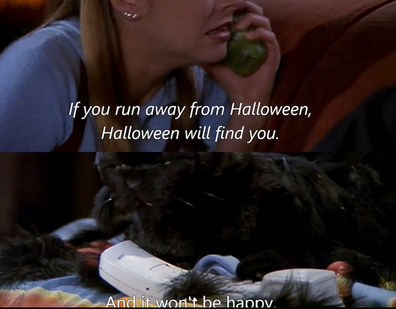 If you run away from Halloween, Halloween will find you. And it won't be happy.