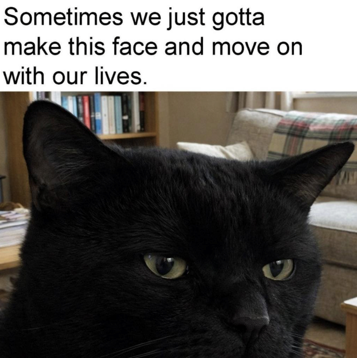Sometimes we just gotta make this face and move on with our lives.