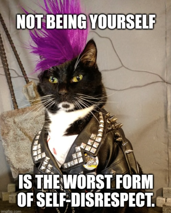 NOT BEING YOURSELF imgflip.com IS THE WORST FORM OF SELF-DISRESPECT. LTX