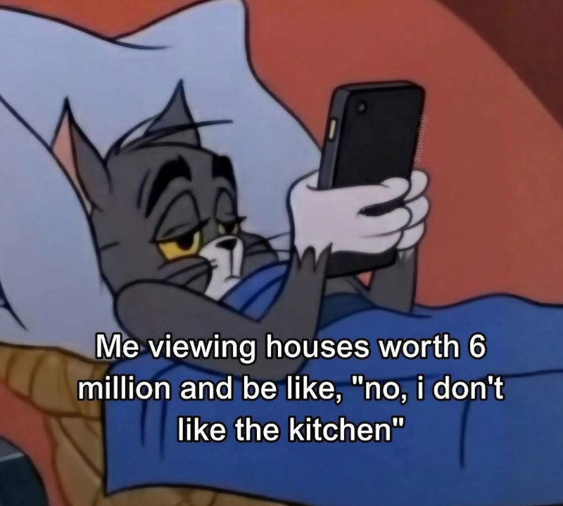 @tiposting Me viewing houses worth 6 million and be like, "no, i don't like the kitchen"
